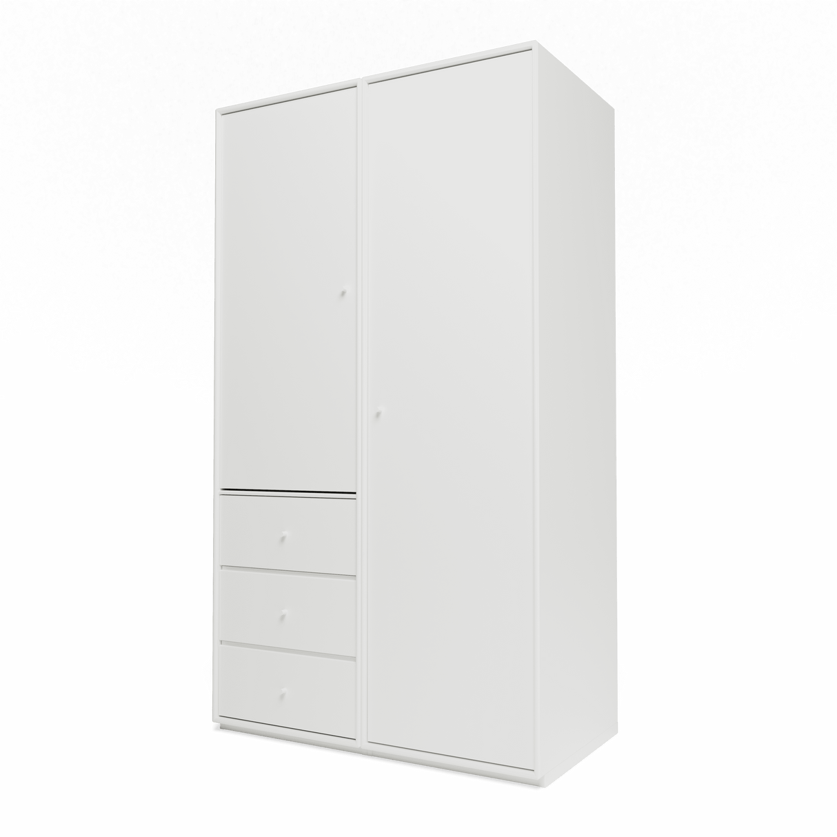 Attire III garderobe, inkl. sokkel 3 cm fra Montana - White - Jacobsen Plus