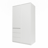 Attire III garderobe, inkl. sokkel 3 cm fra Montana - White - Jacobsen Plus