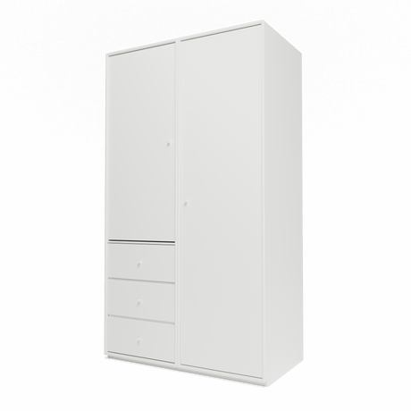 Attire III garderobe, inkl. sokkel 3 cm fra Montana - White - Jacobsen Plus