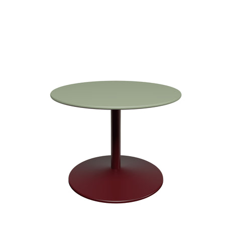 Panton Sofabord, Ø60 cm fra Montana - Olive linoleum / Black Red stel - Jacobsen Plus
