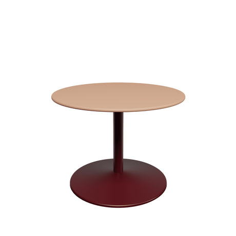 Panton Sofabord, Ø60 cm fra Montana - Walnut linoleum / Black Red stel - Jacobsen Plus
