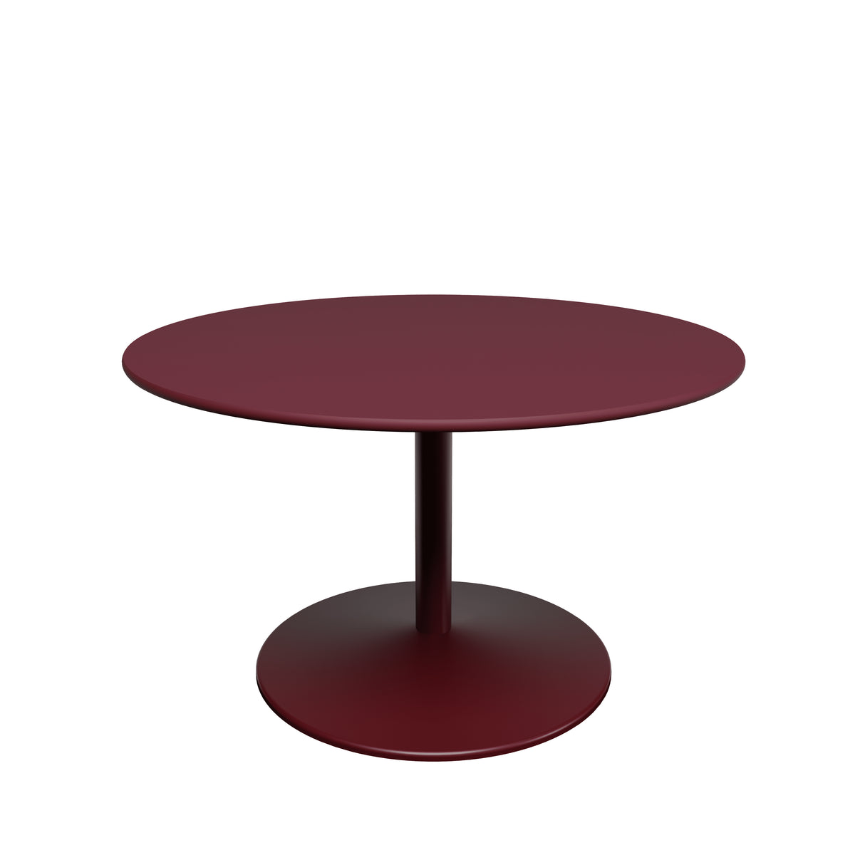 Panton Sofabord, Ø75 cm fra Montana - Burgundy linoleum / Black Red stel - Jacobsen Plus