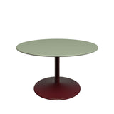 Panton Sofabord, Ø75 cm fra Montana - Olive linoleum / Black Red stel - Jacobsen Plus