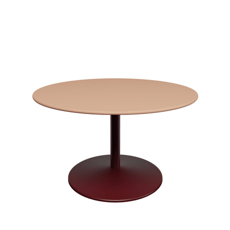 Panton Sofabord, Ø75 cm fra Montana - Walnut linoleum / Black Red stel - Jacobsen Plus
