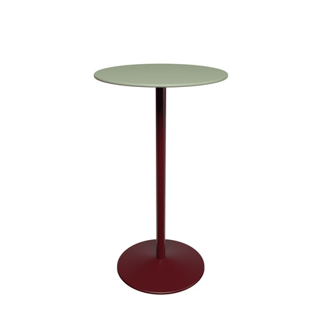 Panton Barbord, Ø60 cm fra Montana - Olive linoleum / Black Red stel - Jacobsen Plus