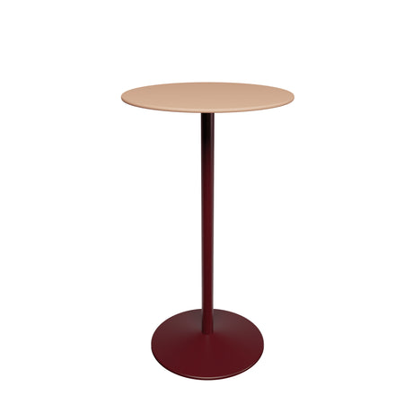 Panton Barbord, Ø60 cm fra Montana - Walnut linoleum / Black Red stel - Jacobsen Plus