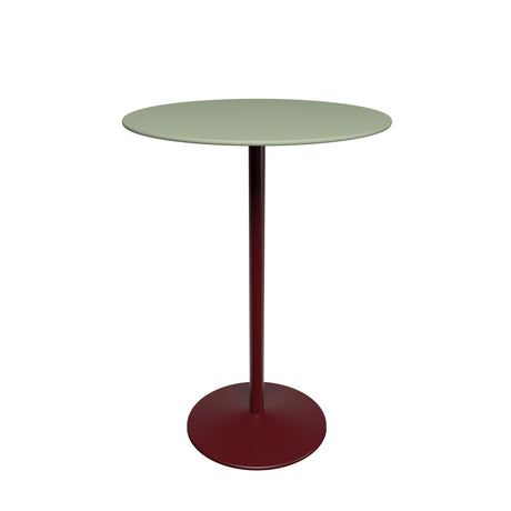 Panton Barbord, Ø75 cm fra Montana - Olive linoleum / Black Red stel - Jacobsen Plus