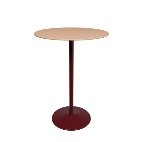 Panton Barbord, Ø75 cm fra Montana - Walnut linoleum / Black Red stel - Jacobsen Plus