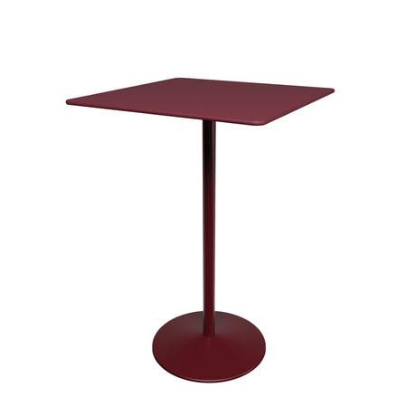 Panton Bar Table, 70x70 cm fra Montana - Burgundy linoleum / Black Red stel - Jacobsen Plus