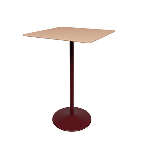 Panton Bar Table, 70x70 cm fra Montana - Walnut linoleum / Black Red stel - Jacobsen Plus