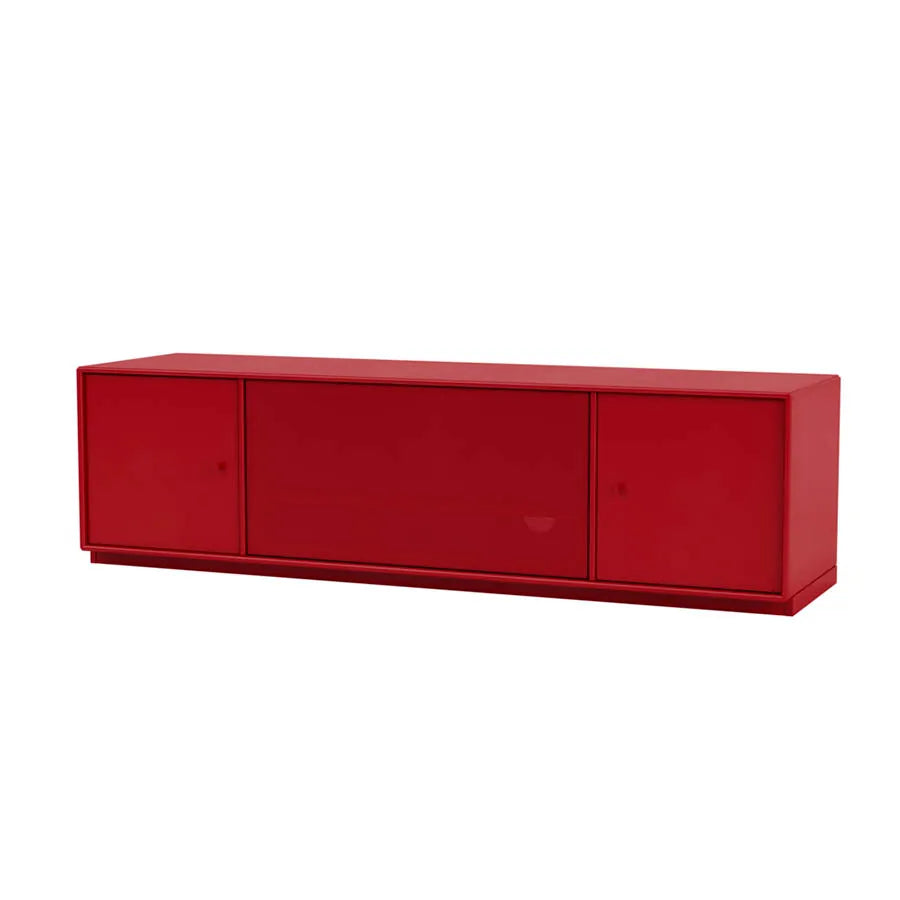TV & Sound modul Octave III, SI13 medium, inkl. sokkel fra Montana - Beetroot / 3 cm sokkel - Jacobsen Plus