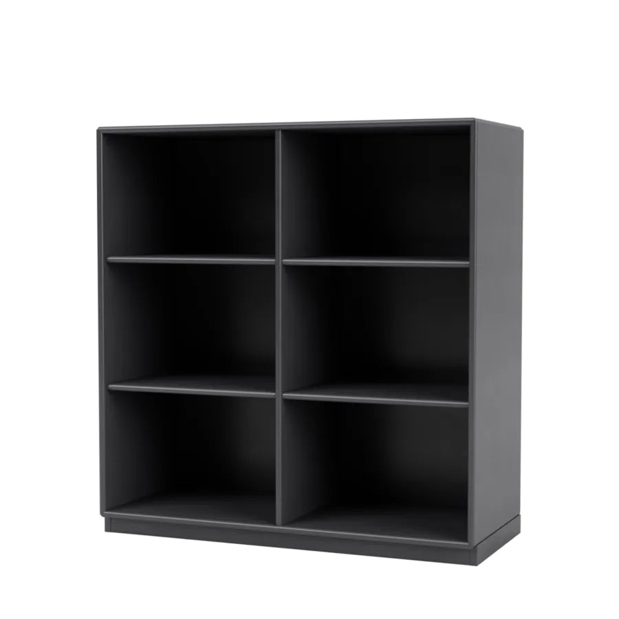 1113 reol inkl. sokkel fra Montana - Coal / Sokkel 3 cm - Jacobsen Plus