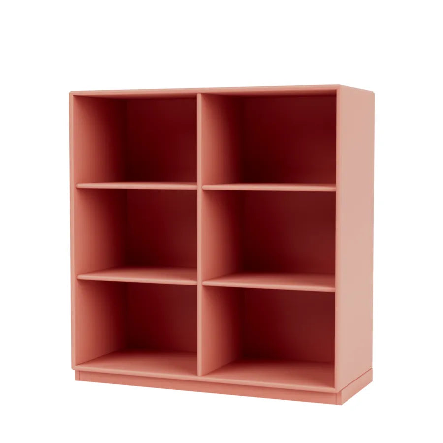 1113 reol inkl. sokkel fra Montana - Rhubarb / Sokkel 3 cm - Jacobsen Plus
