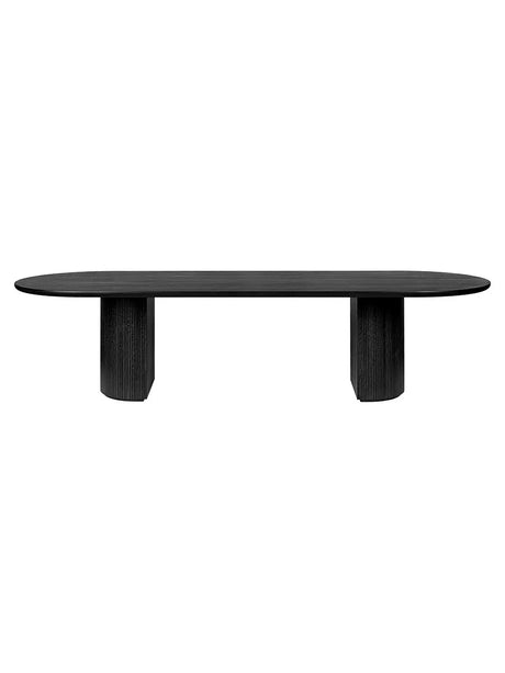 Moon Spisebord Elliptical 290x105 fra GUBI - Brun-sortbejdset lakeret eg - Jacobsen Plus