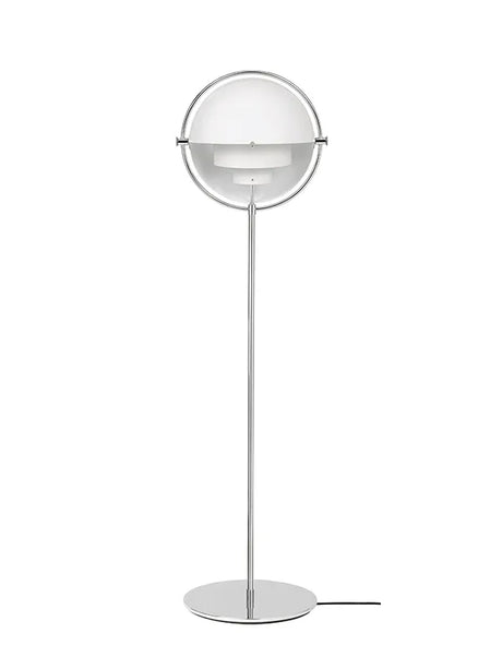 Multi-Lite Gulvlampe fra GUBI - Hvid skærm - krom stel - Jacobsen Plus