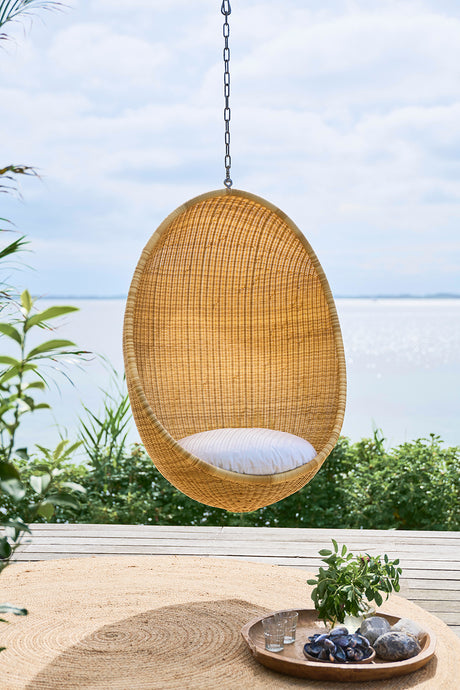 Outdoor Hanging Egg, Natural af Nanna Ditzel - A615 Tempotest - Denim - Jacobsen Plus
