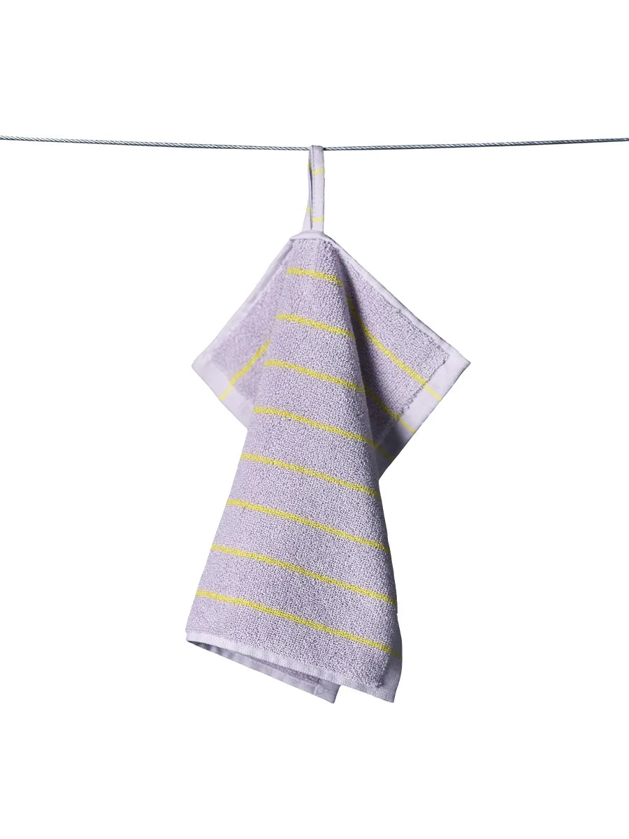 Naram towel - Lilac & Neon yellow fra Bongusta
