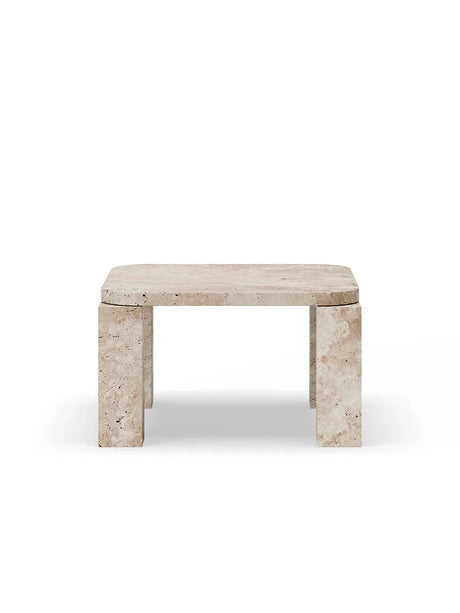 Atlas Sofabord 600x600, Unfilled Travertine fra New Works - 1 - Jacobsen Plus