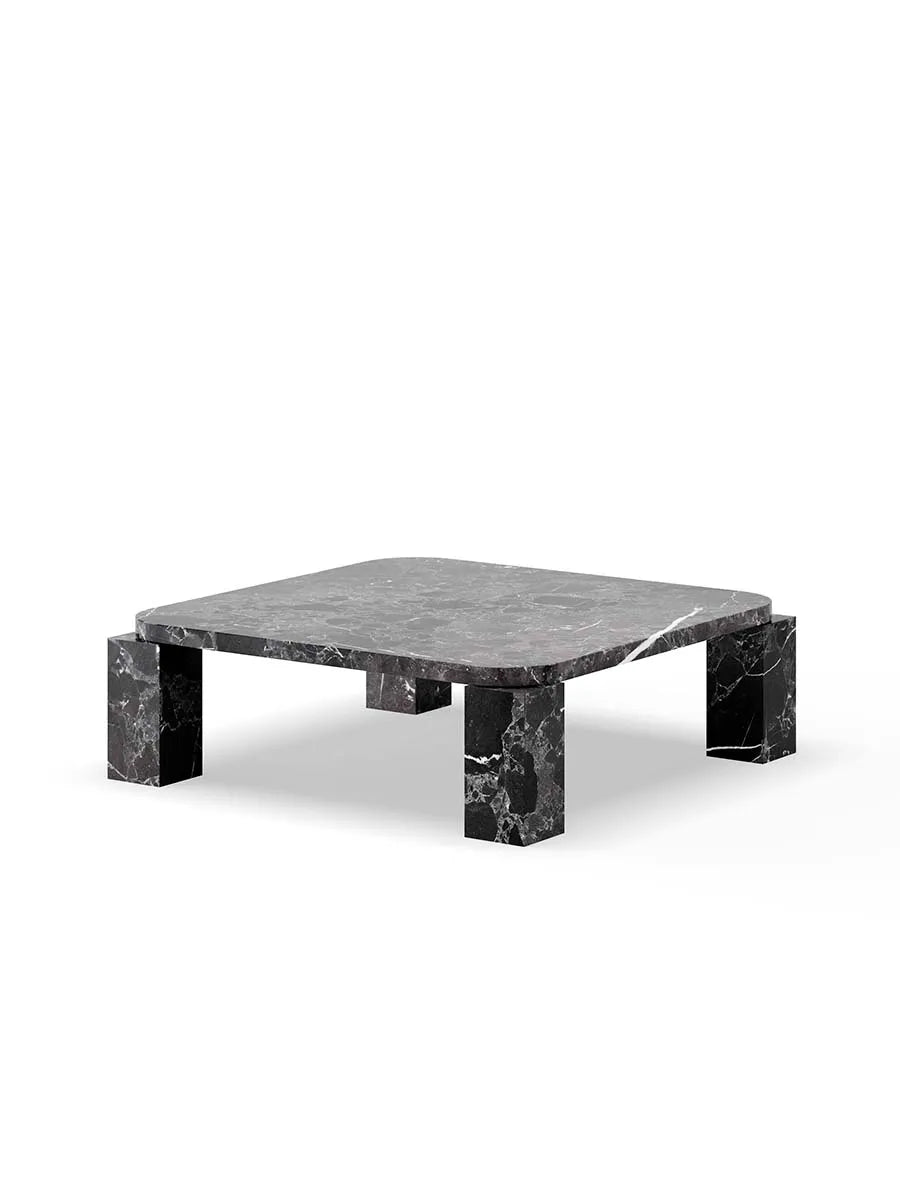 Atlas Sofabord 820x820, Costa Black Marble fra New Works