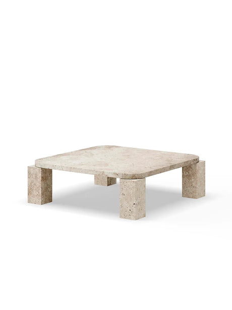 Atlas Sofabord 820x820, Unfilled Travertine fra New Works - 5 - Jacobsen Plus