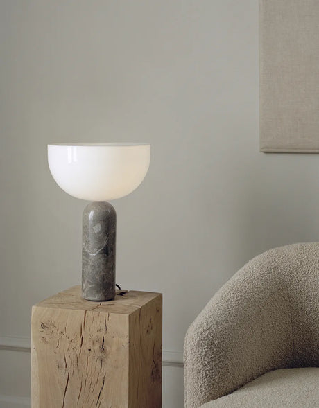 Kizu Bordlampe Large, Grey Marble fra New Works - 2 - Jacobsen Plus