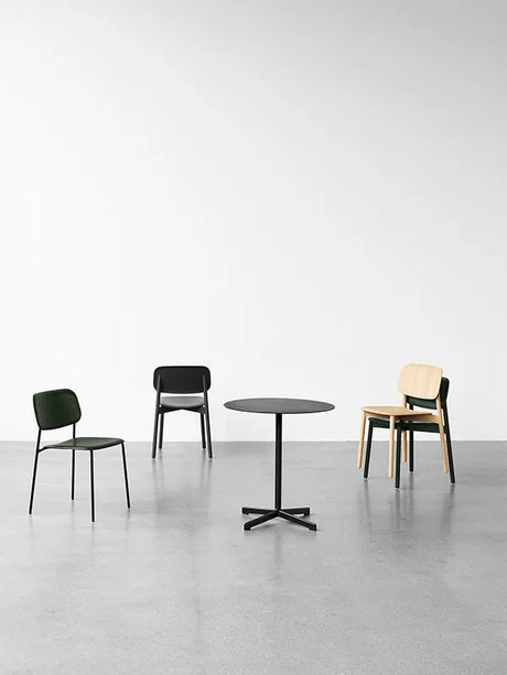 Soft Edge spisestol, stålben fra Hay - Chromed Steel / Black stained - Jacobsen Plus