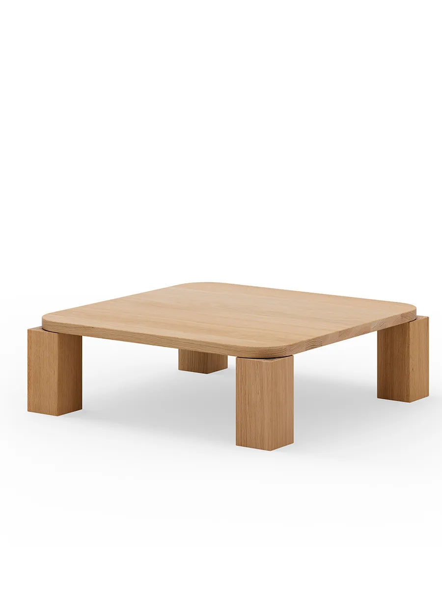 Atlas Sofabord 820x820, Natural Oak fra New Works