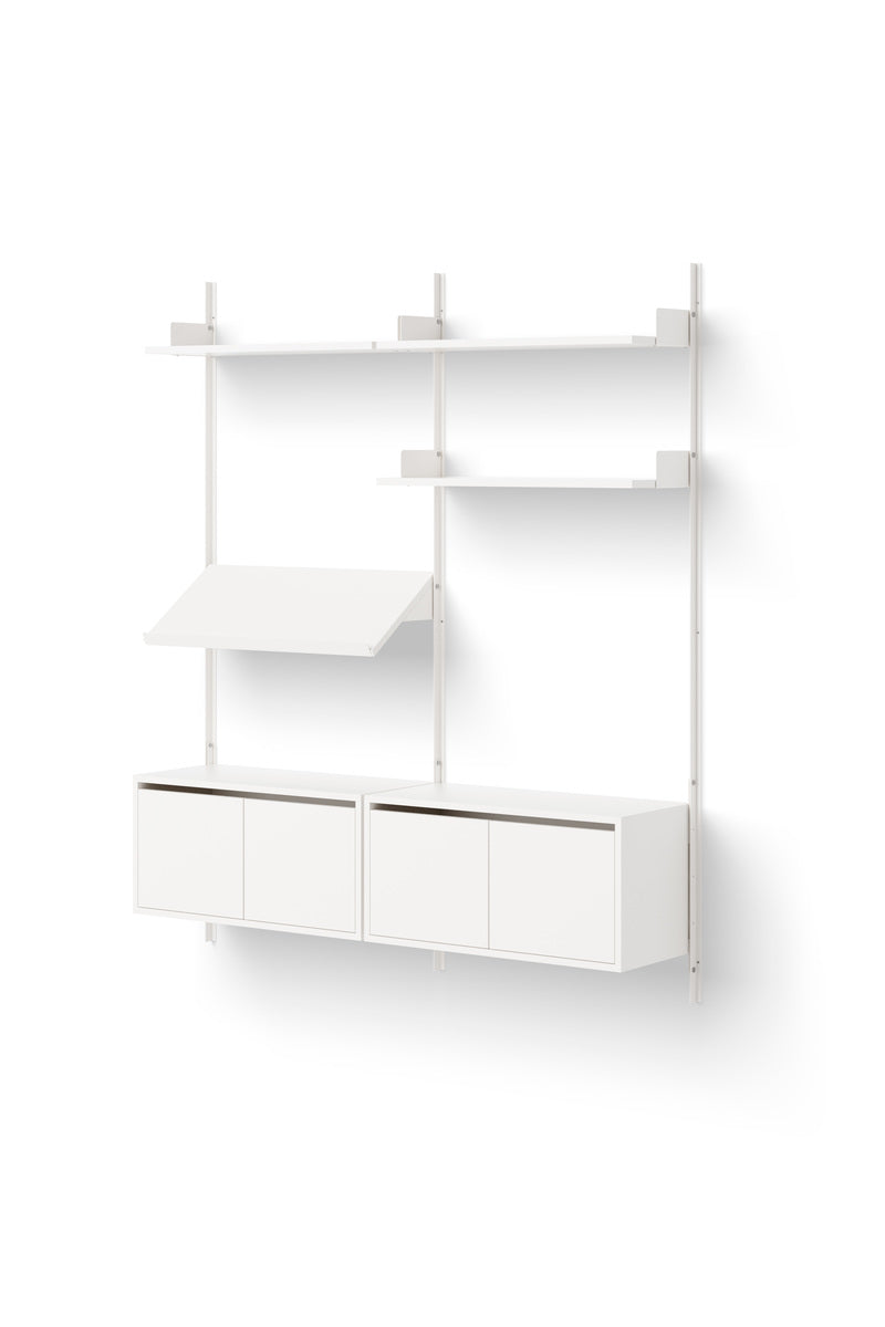 New Works Living Shelf Cabinets Low w. Doors, White - 1 - Jacobsen Plus