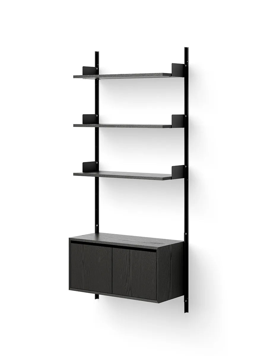 Wall Shelf Cabinet Low w. Doors fra New Works
