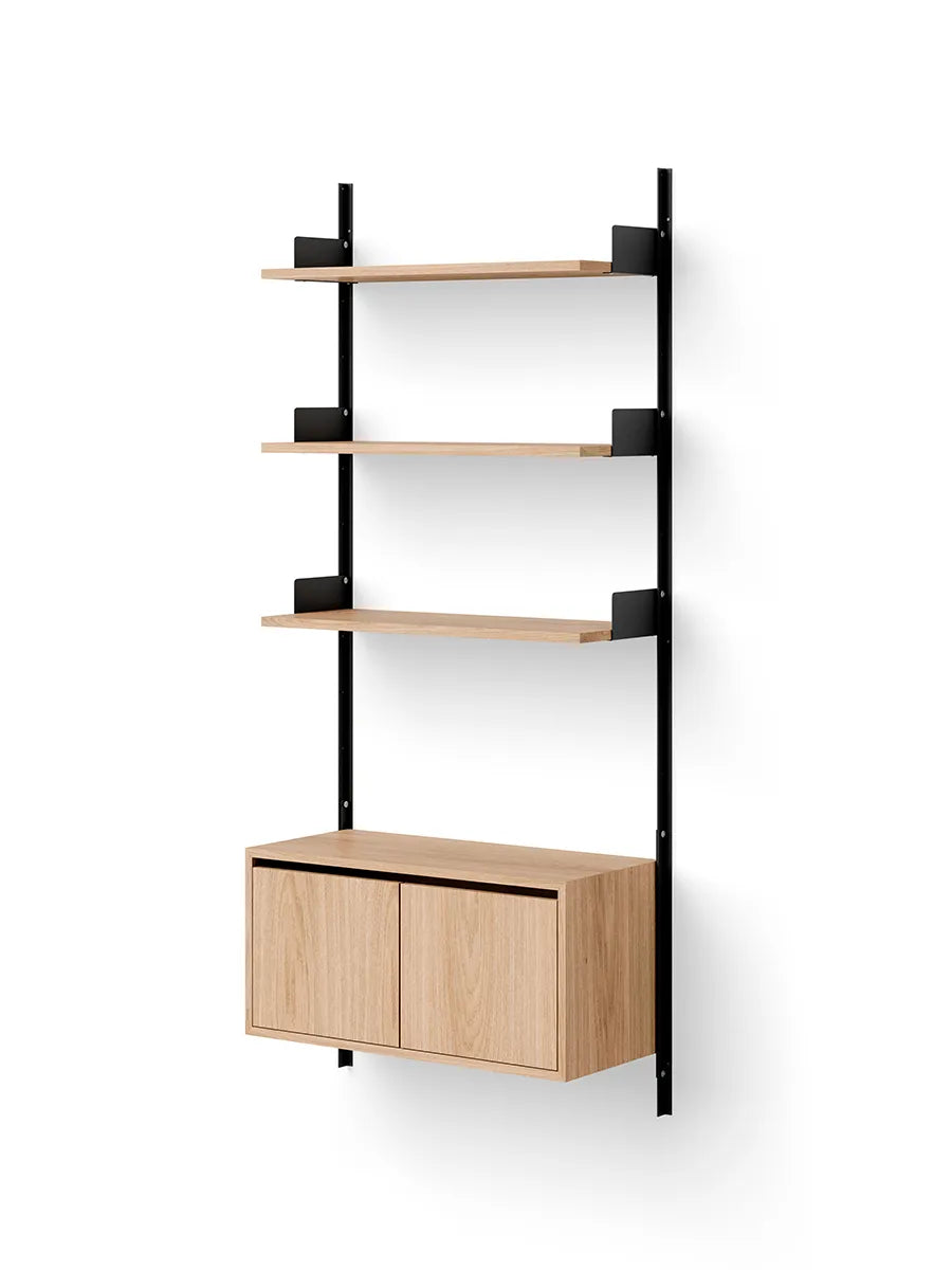 Wall Shelf Cabinet Low w. Doors fra New Works