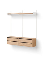 Wardrobe Shelf Cabinets w. Drawers fra New Works - Eg-hvid - Jacobsen Plus