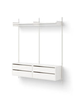 Wardrobe Shelf Cabinets w. Drawers fra New Works - Hvid-hvid - Jacobsen Plus