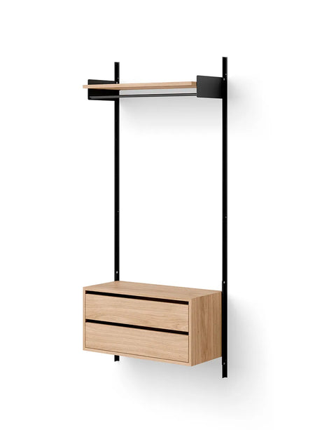 Wardrobe Shelf Cabinet w. Drawers fra New Works - Hvid-hvid - Jacobsen Plus