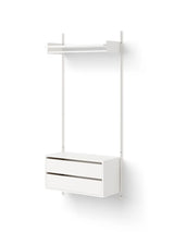 Wardrobe Shelf Cabinet w. Drawers fra New Works - Hvid-hvid - Jacobsen Plus