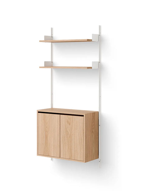 Wall Shelf Cabinet Tall w. Doors fra New Works - Hvid-hvid - Jacobsen Plus