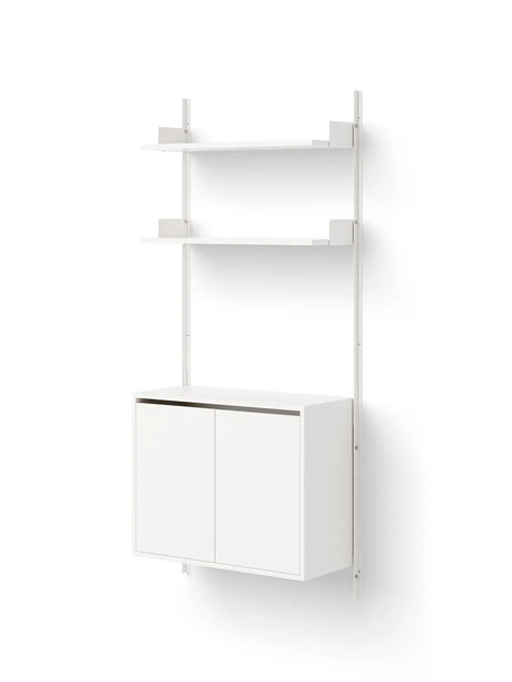 Wall Shelf Cabinet Tall w. Doors fra New Works - Hvid-hvid - Jacobsen Plus