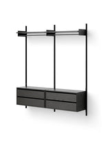 Wardrobe Shelf Cabinets w. Drawers fra New Works - Sort-sort - Jacobsen Plus
