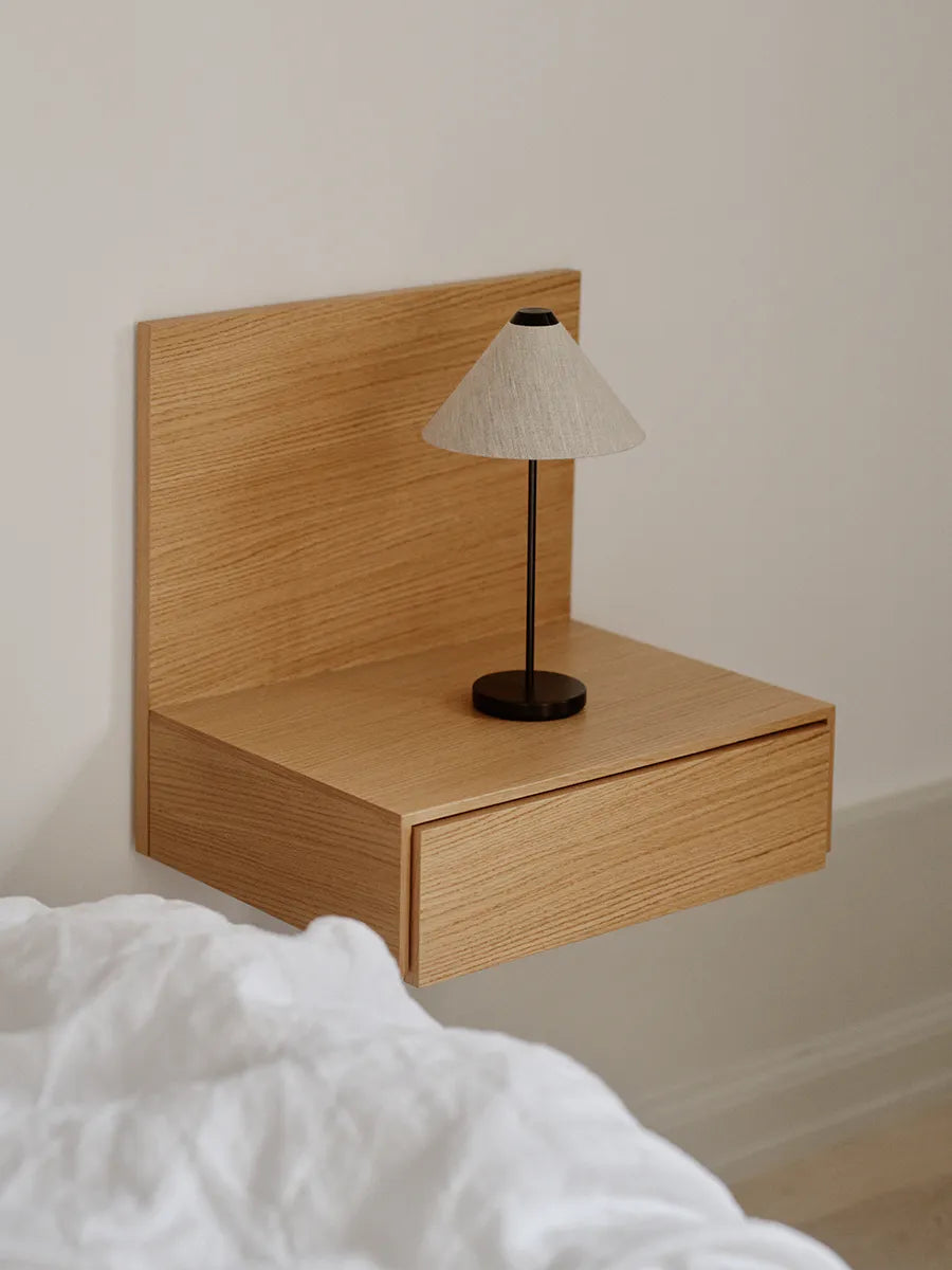 Tana Wall Mounted Nightstand, walnut fra New Works