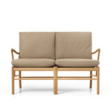 OW149-2 Colonial sofa eg olie, Terra-læder af Ole Wanscher - Terra Marble 20366 - Jacobsen Plus