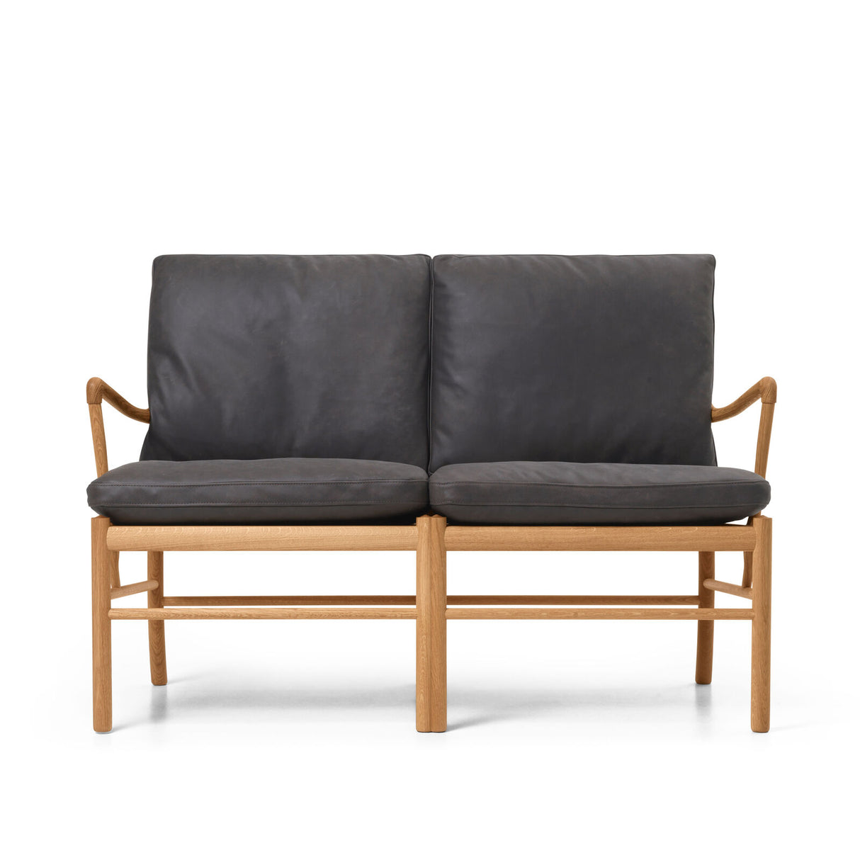 OW149-2 Colonial sofa eg olie, Terra-læder af Ole Wanscher - Terra Raku 20367 - Jacobsen Plus