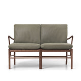 OW149-2 Colonial sofa valnød olie, Terra-læder af Ole Wanscher - Terra Jade 20368 - Jacobsen Plus