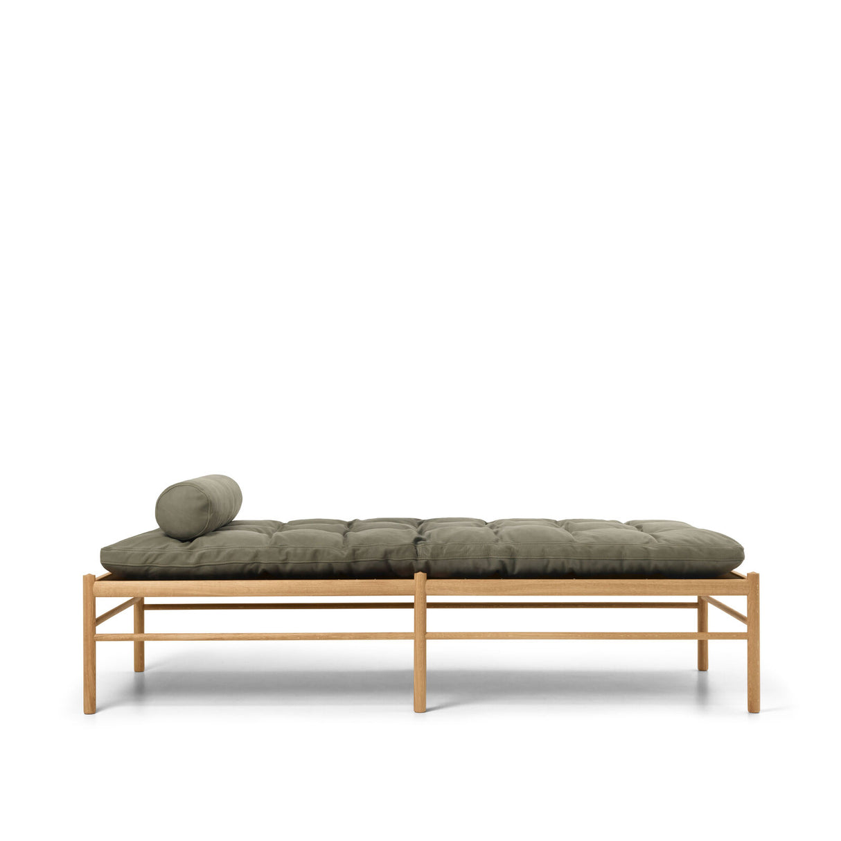 OW150 daybed eg olie, Terra-læder af Ole Wanscher - Terra Jade 20368 - Jacobsen Plus