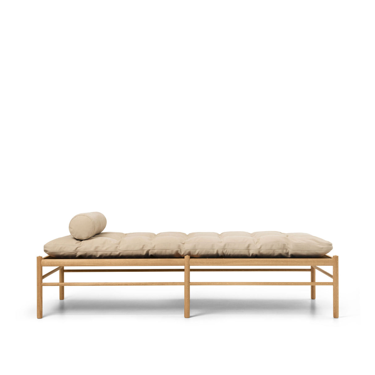 OW150 daybed eg olie, Terra-læder af Ole Wanscher - Terra Lime 20365 - Jacobsen Plus