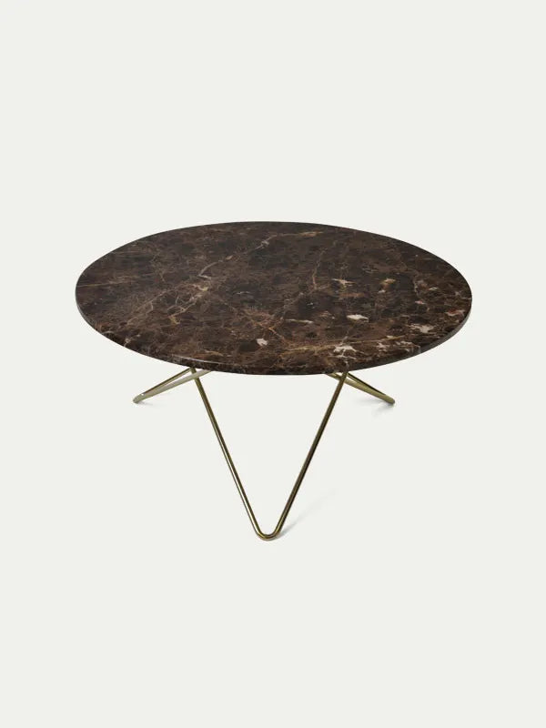 O Table i marmor fra OX Denmarq - Messing / Brun marmor - Jacobsen Plus