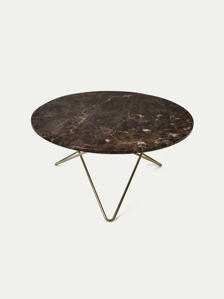 O Table i marmor fra OX Denmarq - Messing / Brun marmor - Jacobsen Plus