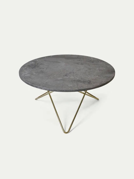O Table i marmor fra OX Denmarq - Messing / Grå marmor - Jacobsen Plus