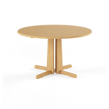 GM3182 Obelisk rundt bord m. udtræk Ø130 fra Gramrode Møbelfabrik - Eg - Jacobsen Plus