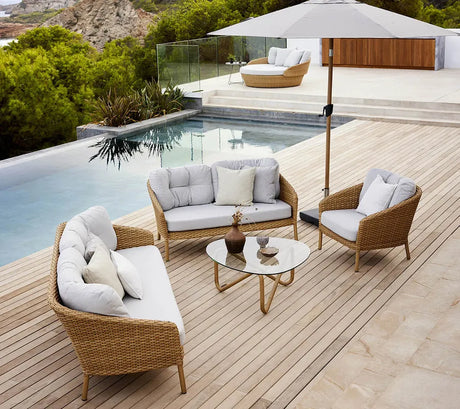 Ocean 3-pers. Sofa, flat weave fra Cane-line - Dark Grey - Jacobsen Plus