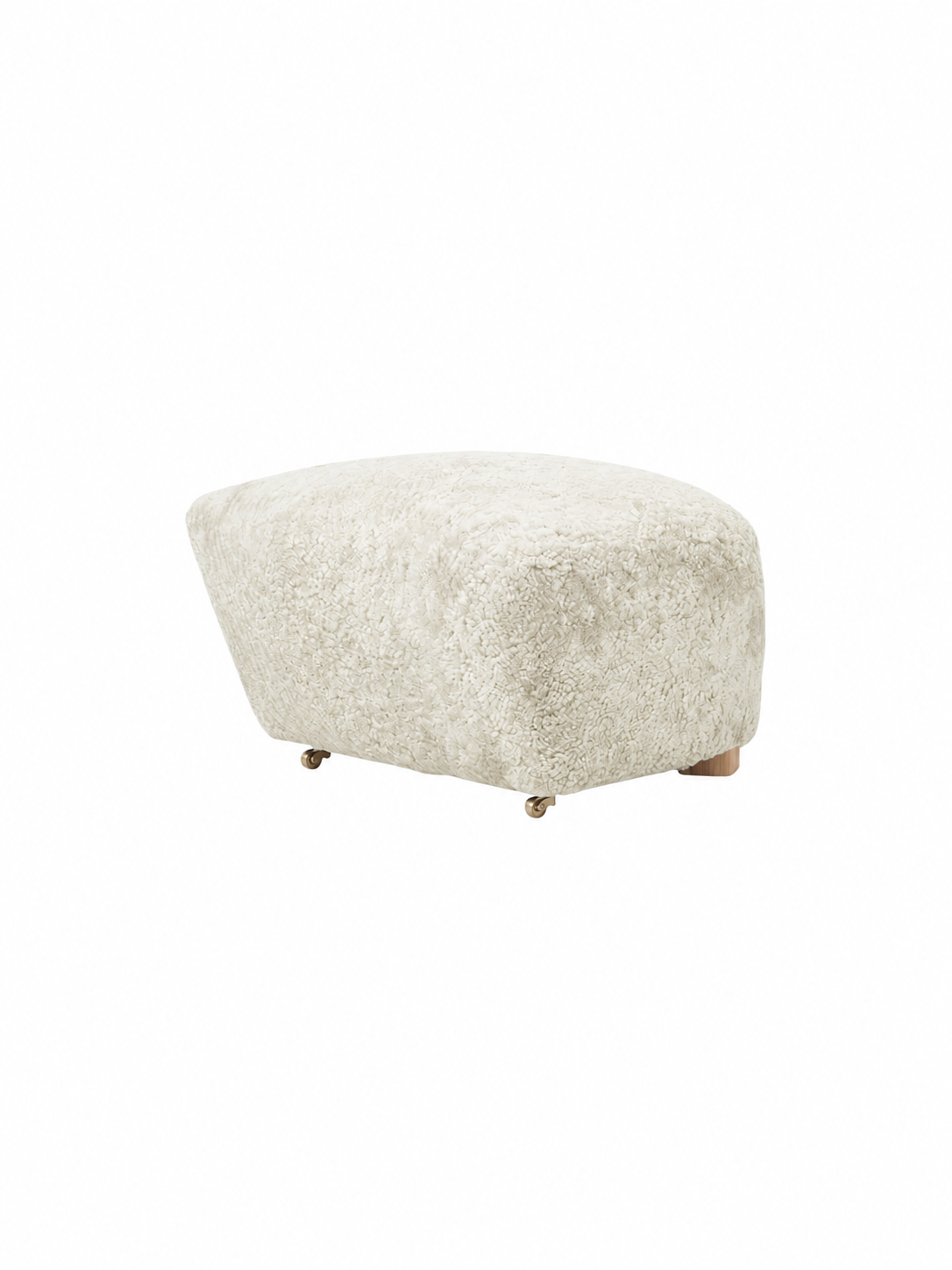 Den Trætte Mand fodskammel, Sheepskin fra Audo Copenhagen - Natural Oak - Sheepskin Off-white - Jacobsen Plus