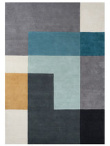 Ometri Tæppe fra Linie Design - Aqua / 140 x 200 cm - Jacobsen Plus